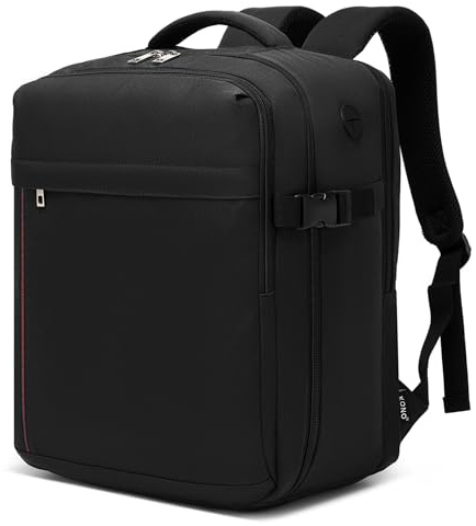 KONO Ryanair Handgepäck 40x30x20, Handgepäck Rucksack Flugzeug 24L | Leicht Reiserucksack mit 15,6 Zoll Laptopfach, Mehreren Taschen, für Herren Damen, Kabinenrucksack für Kurztrip Weekend