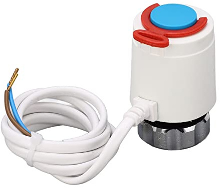 Cryfokt Thermostatic Radiator Valve Double O Ring Seal Electric Actuator for Water Control M30x1.5mm 230VAC for Leakage Prevention