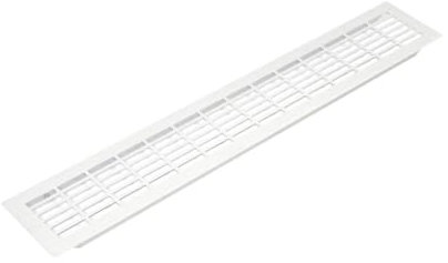 Kitchen WORKTOP/Plinth Heat Vent Grill Aluminium by Rejs (480 x 80mm, White)