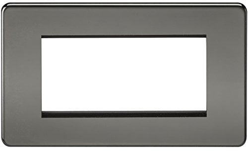 Knightsbridge SF4GBN Screwless 4G Modular Faceplate, Black Nickel