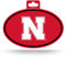 Rico Industries NCAA Nebraska Cornhuskers Color Team Logo ovaler Aufkleber