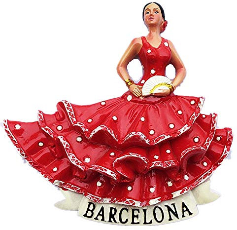 3D Flamingo Barcelona Spanien Kühlschrankmagnet, Haus & Küche Dekoration Magnetaufkleber Flamingo Tänzer Barcelona Spanien Kühlschrank Magnet Reise Souvenir Geschenk
