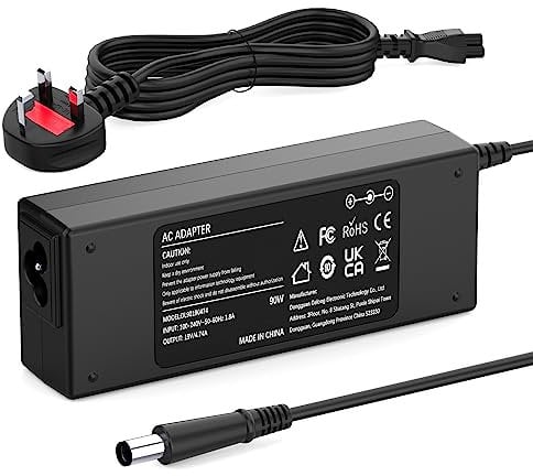 90W Laptop Charger for HP EliteBook 820 840 850 G1 G2 8440p 8460p, Probook 430 440 450 455 G1 G2 4430s 4530s 6470b 6570b, Pavilion DV7 DV6 DV5 DV4 DM4 G7 G6, Compaq Cq57 Cq58 Cq61 7.4 x 5.0mm Adapter
