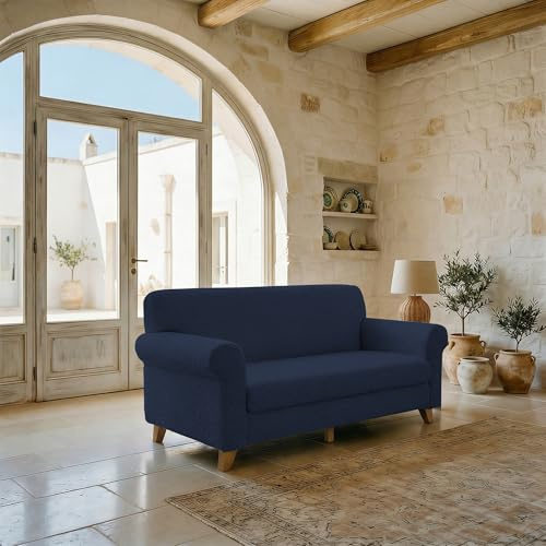 Sogni e capricci CD-FASH-BLU SCURO-2P “Fashionable” Sofa Abdeckung, Dunkel blau, 2 Plätze
