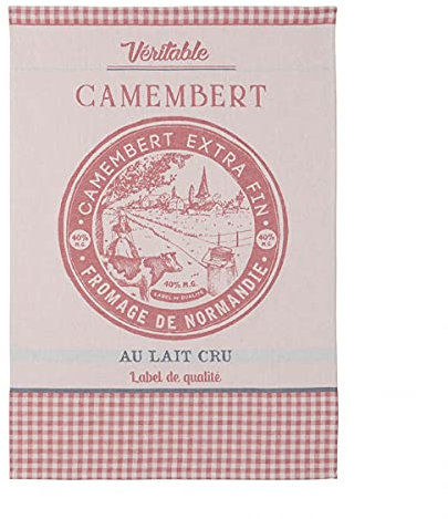 Coucke Jacquard-Handtuch aus französischer Baumwolle, Camembert Käse, 50,8 x 76,2 cm, Rot, 100 % Baumwolle