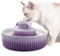 NautyPaws Ceramic Cat Water Fountain, Pet Ceramic Water Fountain, 2.1 L Drinking Fountains Bowl for Cats and Dogs with Replacement Filters and Foam(Purple)