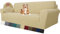 MAXIJIN Super Stretch Couch Bezug für 4-Sitzer Couch, extra große universelle Sofabezüge Jacquard Spandex Pet Dog Möbel Protector Fitted Couch Schonbezug (4 Sitzer, Beige)