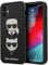 KARL LAGERFELD KLHCP12SSAKICKCBK Saffiano Ikonik Karl&Choupette Head Hülle für iPhone 12 Mini 5,4 schwarz