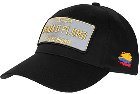 SKR Plata o Plomo Cap, schwarz, reflektierend, Colombia Bogota Baseball – Unisex Gr. Einheitsgröße, Schwarz