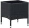 vidaXL Gartentisch Beistelltisch Gartenmöbel Tisch Balkontisch Loungetisch Couchtisch Kaffeetisch Terrassentisch Schwarz 40x40x45cm Poly Rattan