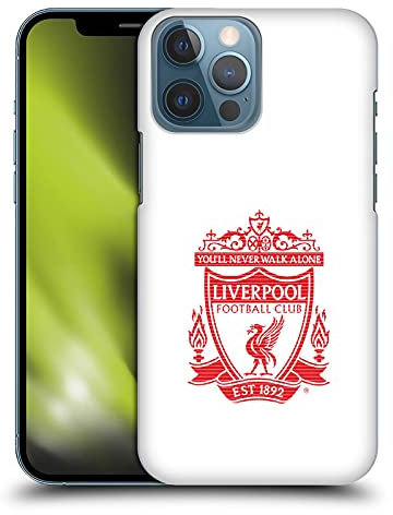 Head Case Designs Officially Licensed Liverpool Football Club White Crest 2 Hard Back Case Compatible With Apple iPhone 13 Pro Max