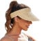 Viseras y Sombreros de Paja para Mujer, Sombreros de Playa Plegables, Hechos a Mano, protección Solar, Beige, Talla única