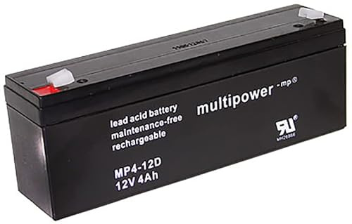 Blei-Akku Multipower MP4-12D, 12 Volt, 4 Ah