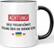 JUNIWORDS Tasse, Achtung! Diese Person könnte tagelang über die Ukraine reden, Schwarz (1006184)