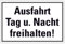 Schild Ausfahrt Tag u. Nacht freihalten 20cm x 30cm hergestellt aus robustem PVC stoß und kratzfest Hinweisschild Ausfahrt Tag u. Nacht freihalten! mit UV-Schutz