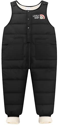 Pantalon de Neige pour Enfant Bébé Garçon Fille Pantalon Chaud Combinaison d'hiver Pantalon en Duvet Combinaison de Ski pour Enfant