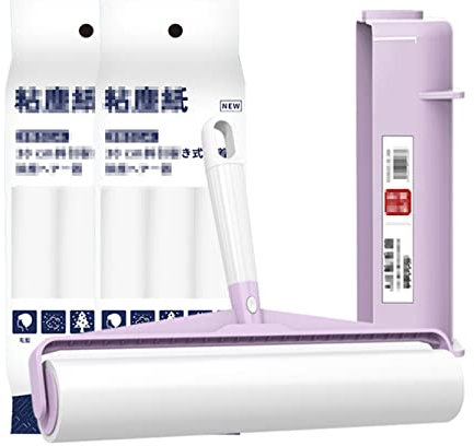 ZAJ Rullo levapelucchi Rullo per Pelucchi, 1 Manico con 7 ricariche, 420 Fogli totali, 60 Fogli per ricariche, Rullo depilatorio appiccicoso di Grande Superficie per Divano