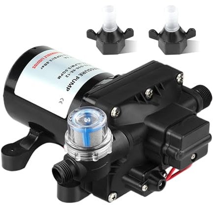 Shurflo 4008-101-E65, Dispensadores de Agua Fría y Caliente, 55 Psi, 3 Galones por Minuto, 7,5 Amperios, 12 V CC, Caravana, Caravana, Bomba de Agua Autocebante 4008101E65