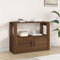 FIRBNUS 80x30x60 cm Seitenschrank mit Ablage und Türen Beistellschrank Schubladenschrank Lowboard Lagerschrank Kommode Braun Sideboard Wohnzimmer TV Schrank Aufbewahrungskommode Holzwerkstoff