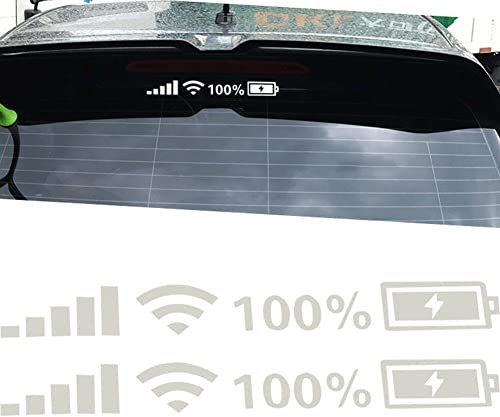 Vepoty Auto-Windschutzscheiben-Aufkleber, Handy-Logo, Autofenster-Aufkleber mit WiFi-Power, auffällige Auto-Aufkleber, Auto-Außendekoration