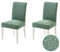 MIULEE Stuhlhussen 2er Set Universal Stretch Stuhlbezug，Abnehmbarer Wasserdichter Elastische Modern Stuhlbezüge Bezug Küche Wohnzimmer Bankett Familie Hochzeit Party Stuhlhusse，Graugrün
