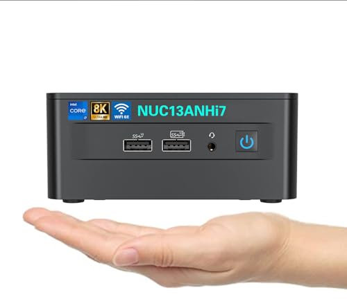 Intel NUC13ANHi7 Pro Arena Canyon Mini PC Computers,Core i7-1360P 12 Core,16 thread,Up to 5 GHz Turbo,NVMe SSD DDR4RAM,WiFi 6E,BT 5.3,8K Support,Gaming ,32GB RAM,1TB SSD