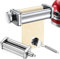 Gdrtwwh Pasta Roller Sheet Attachment for KitchenAid Stand Mixer, Stainless Steel Pasta Maker Accessories with Noodle Lattice Roller and Cleaning Brush for Ravioli, Lasagna