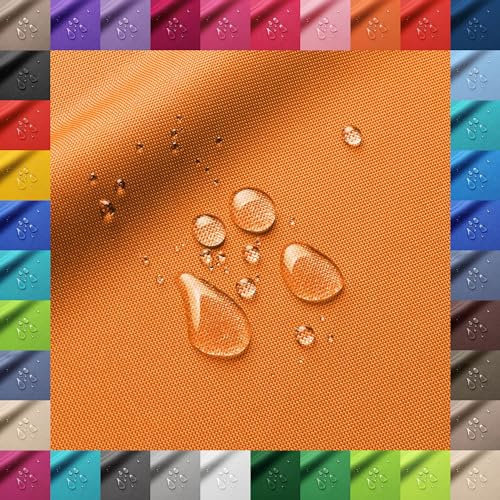 Patchhome Oxford Polyester Öko-Tex Gewebe 600D, Wasserdicht, Polyesterstoff, Meterware mit 160cm Breite reißfest und pflegeleicht (Orange)