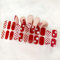 Semi-Cured Gel Nail Wraps, 22 Pcs Polish Strips - Salon-Quality Manicure Set - Self-Adhesive Nail Stickers (UV/LED Lamp Required) - Christmas