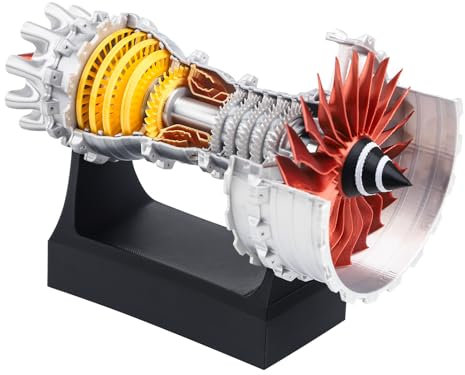 TR900 Turbofan Engine Aircraft Model Turbojet Engine Kit Adult Engine Model Mechanical Science Gift Educational Toy as Shown