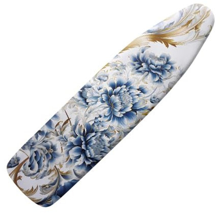Wanyint Bügelbrettbezug mit Vintage-Blumenmuster, antihaftbeschichtet, scheuer- und schmutzabweisend, Bügelbrettbezüge mit Klettverschluss und elastischem Rand