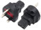 RIIEYOCA UK Plug to IEC C13 Adapter,IEC320 C13 Female to UK England BS1363 3 Prongs Plug Adapter Converter for Desktop PC, Monitors, Printers - Black (2 Pack)