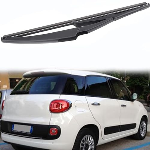ZELLYA Escobilla Limpiaparabrisas Trasero, para Fiat 500L 2012-2022 Cuchillas Single Escobilla para La Ventana, Negro Aucho Natural