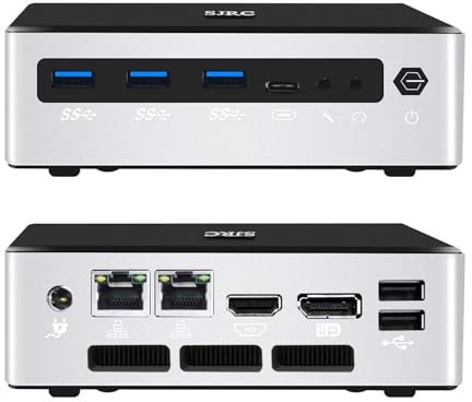 SJRC Mini Gaming PC Win11 Pro, 13th Gen Core i7 1360P mit Iris Xe-Grafik Micro Desktop Computer, DDR5 16 GB RAM 1 TB NVME SSD Kleiner Büro PC, 4K Triple Display, WiFi6 BT5.2 Type-C