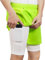 ARSUXEO Course à Pied Shorts Hommes 2 en 1 Short Gym avec 2 Poches zippées et 1 Poche téléphone B191 B2011 Vert Fluo M