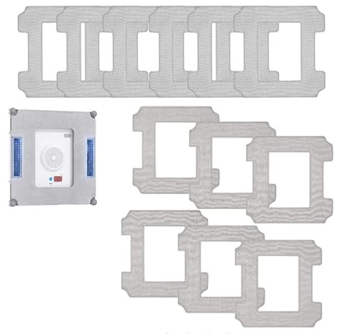 ANBOO 6PCS serpillère rechange Compatible avec Ecovacs Winbot W1 / W1 Pro / W2 / W2 Omni, Réutilisables et lavables en microfibre, Microfibre Lingette Robot Lave Vitre