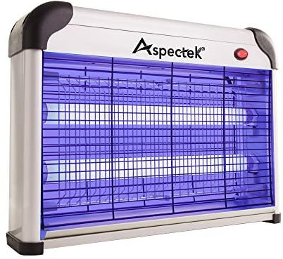 ASPECTEK Lampara Antimosquitos Electrico de 20W Mata Mosquitos Electrico con lamaparas UV Trampa matamoscas electrico, Repelente Anti Mosquitos Interior para el Hogar, Cocina, Jardín, Oficina