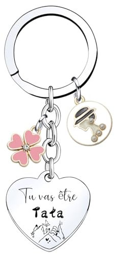 Annonce grossesse tata porte clef Cadeau tata veux tu être ma marraine cadeau annonce grossesse tata porte clef futur tata porte clef tata bts porte clef meilleure tata porte clef tu va être tata (2)