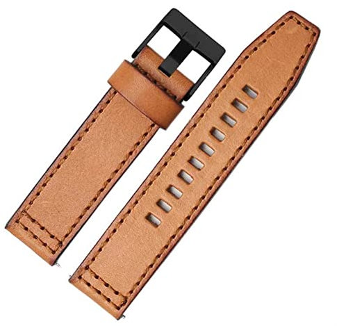 Watch Strap for Fossil JR1354|1487|1424 Retro Quick Release Genuine Leather Diesel Strap Black Dark Brown 22mm 24mm, 24 mm, Leather
