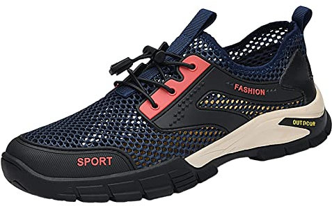 Generico Scarpe Donna Invernali Platform Campus 00S Nuove Scarpe estive in Rete Scarpe Casual Traspiranti da Uomo Sport Versatili Sandali Cavi giornalieri Scarpe Sneakers Donna Nere E Rosa (Blue, 40)