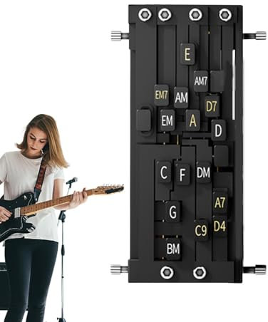 Gitarren Akkord Trainer, Gitarren Akkordwechsler Werkzeugset Akkord Hilfe Übungswerkzeug Gitarren Akkorddrücker Für Gitarrenliebhaber Anfänger, 13x6x3cm