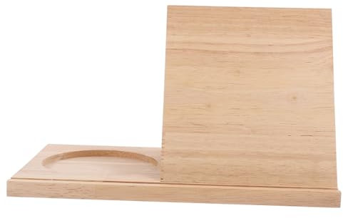 Bibliothèque de bureau en bois avec porte-gobelet et dessous de verre triangulaire avec porte-gobelet pour rangement de table