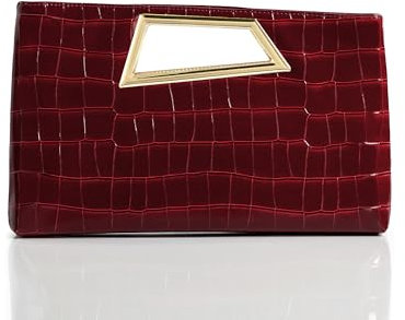 Coucoland Clutch-Geldbörse für Damen – Abendtaschen, PU-Leder, Glitzer, modische Geldbörse, Handtasche für Hochzeit, Party, Alltag, Dunkelrot, 11.8 x 7.5 x 7.1