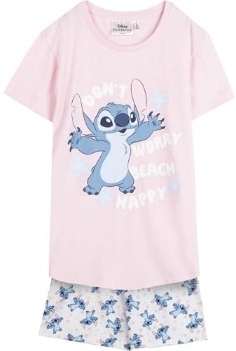 CERDÁ Life's Little Moments Unisex Kinder 1. Kurzes Pyjama-Set Stitch für Kinder – Bequemes Schlafoutfit mit Stitch-Design Bademantel (1er Pack)