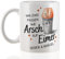 Herz & Heim® Personalisierte Tasse „Arsch auf Eimer“ – Lustige Kaffeetasse mit Wunschnamen – Geschenk für Paare, Partner & beste Freunde – Keramiktasse mit Spruch – Individuell bedruckt
