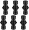 Raheem 6 Stück 1/2 Zoll Doppelstecker Gartenschlauch Verbindungen Schlauchkupplung Coupling Gardena Kupplung Doppelte Stecker-Schlauchanschluss-Verlängerung für Garten Haus Schlauch (Schwarz)