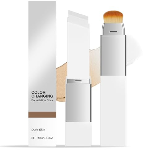 ALIIP White Stick Foundation, 2-in-1 White Foundation & Concealer, Adaptive Colour Match, Buildable Lightweight Coverage, For All Skin Types, Dark Skin Tone, 13 g
