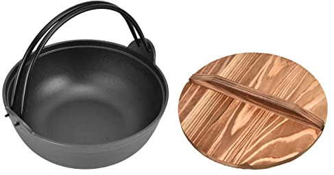 Xiuganpo Pot Japonais avec Couvercle en Bois, Longue Durée de Vie, Pot en Fonte pour Amis et Famille