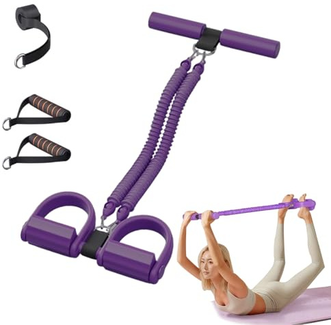 XoeLLe Elastici Palestra Home Fitness Band con Pedali Maniglie Corde per Stretching in Lattice Fasce di Espansione per Bodybuilding per Attrezzature Yoga di Resistenza Palestra