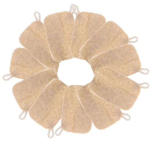 ULTECHNOVO 10 Stück Natürlicher Luffa Spülschwämme Umweltfreundlich Sanft zu Geschirr Vielseitig für Töpfe Pfannen und Küchenutensilien Biologisch Abbaubar Wiederverwendbar Küchenschwamm